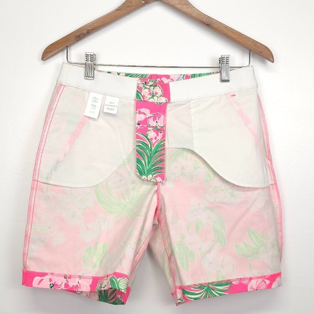 Lilly Pulitzer Gretchen High Rise Short Roxie Pink Worth A Look Size 4 - Picture 12 of 15